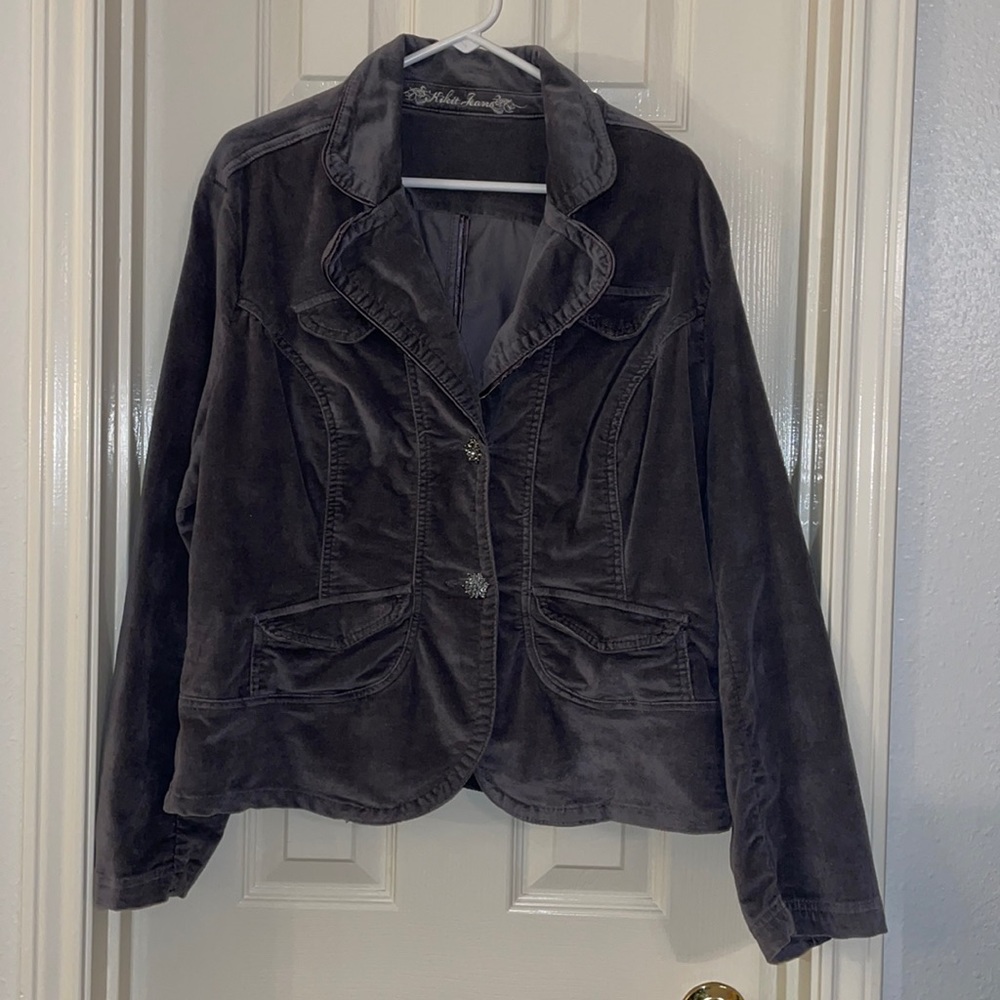 Kikit Jeans gray corduroy blazer